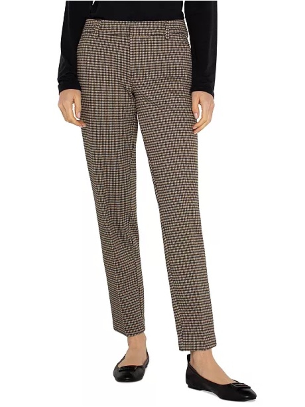 Liverpool Los Angeles Kelsey Trouser Plaid Knit Straight Leg Pants